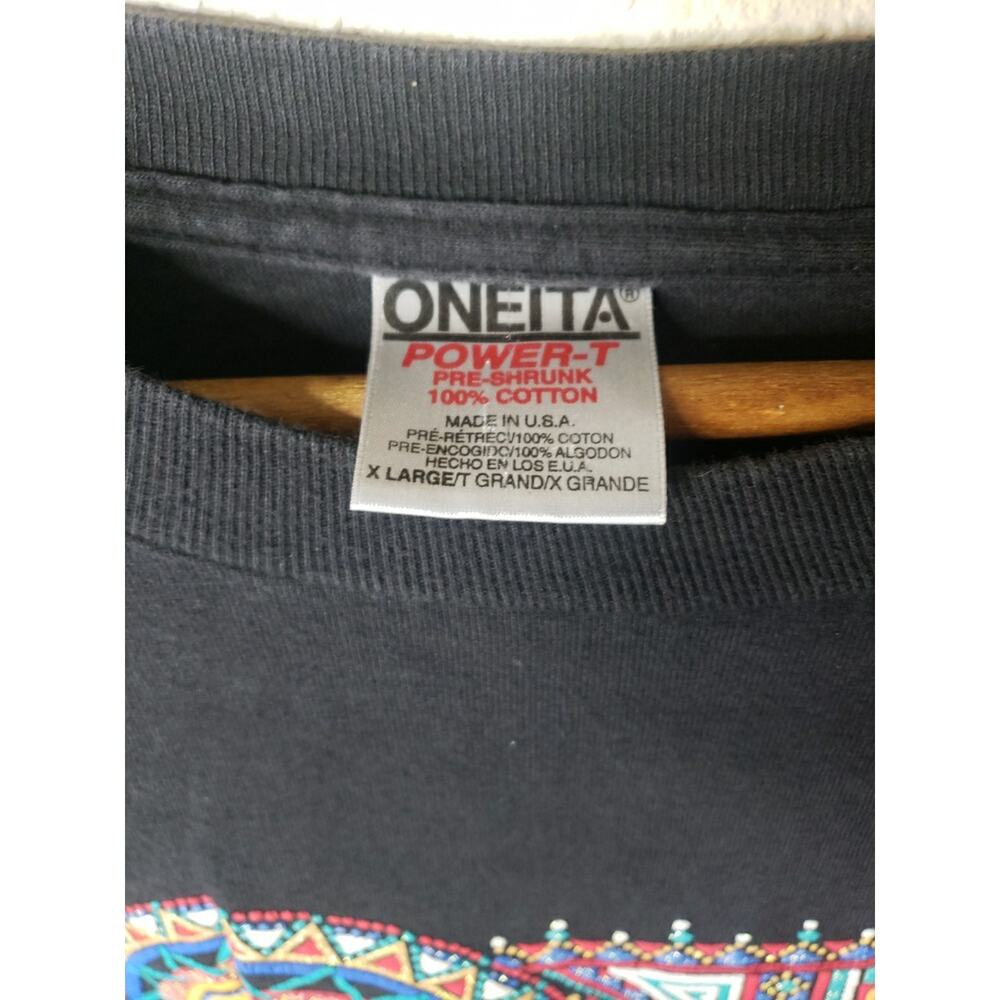 Vintage Montana Shirt Native American Feather Sparkle Western XL LONGSLEEVE - Picture 6 of 9